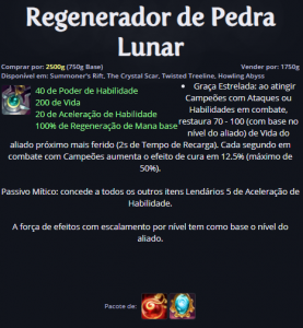 LoL: A presença do Regenerador de Pedra Lunar na itemização - Baserush