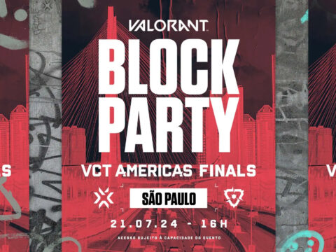 Imagem de promoção do VALORANT Block Party