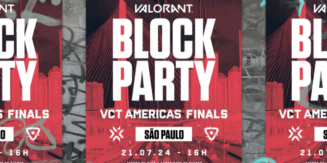 Imagem de promoção do VALORANT Block Party